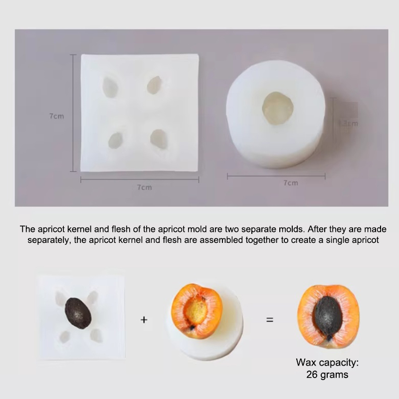 3D Apricot Fruit Candle Silico – обзор и цена Candle Supplies In