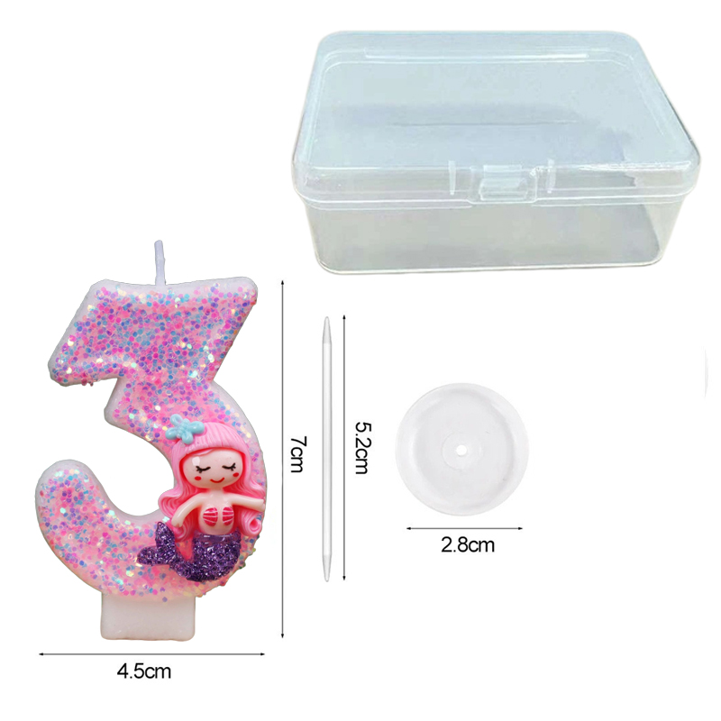 Creative Pink Mermaid 0-9 Digi – обзор и цена Candle Supplies In