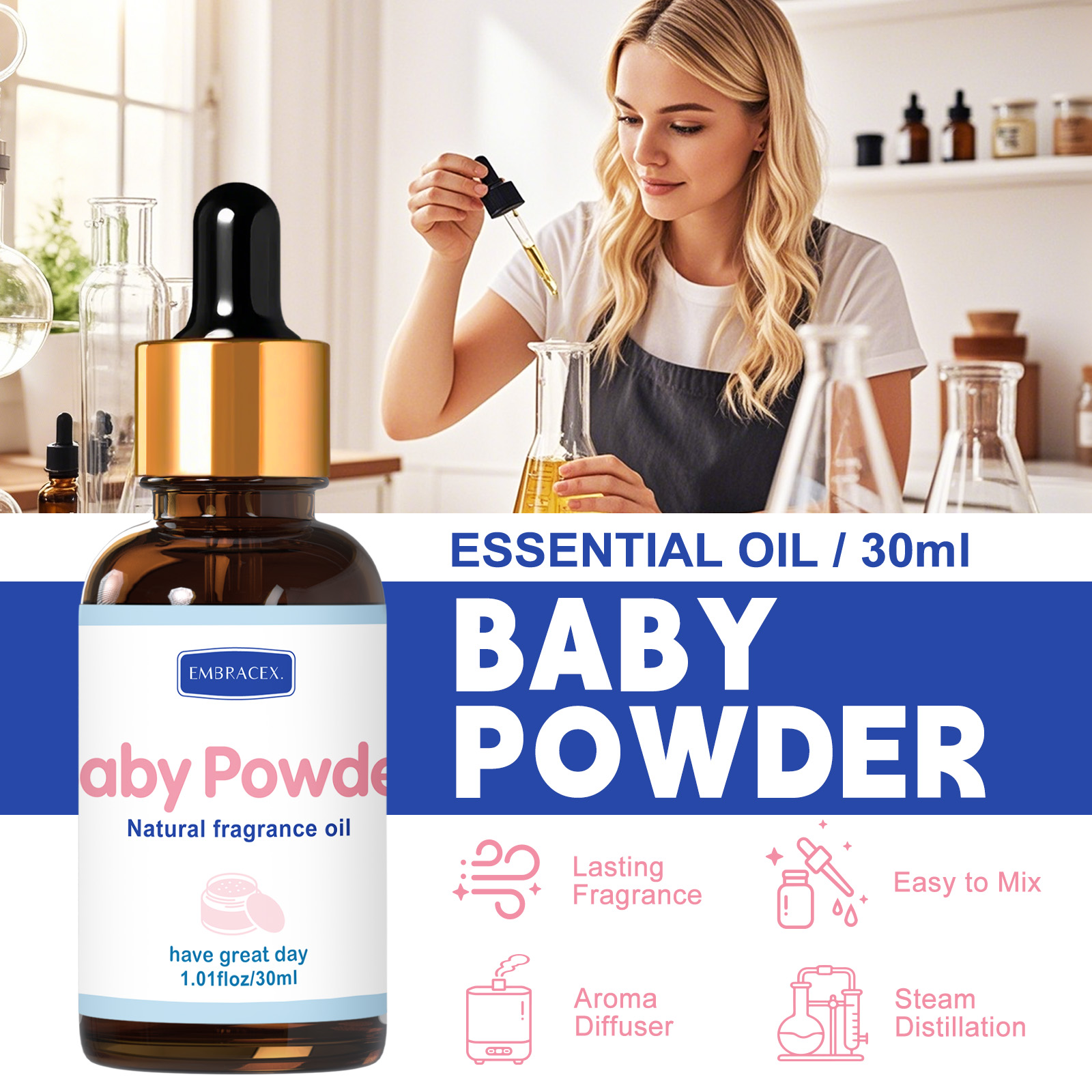 30ml Baby Powder Essential Oil – обзор и цена Candle Supplies Essential Oils