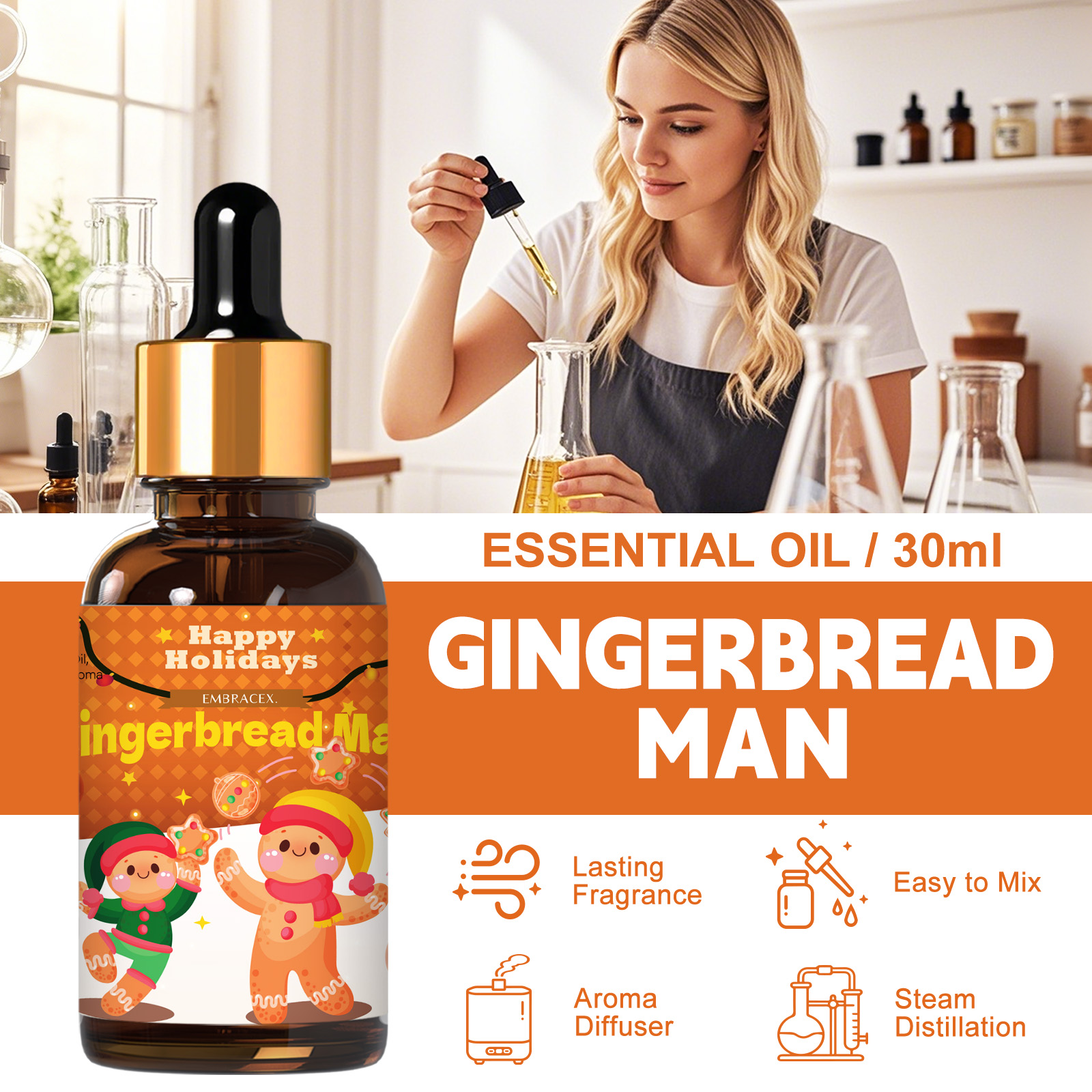 30ml Gingerbread Man  Essentia – обзор и цена Candle Supplies Essential Oils