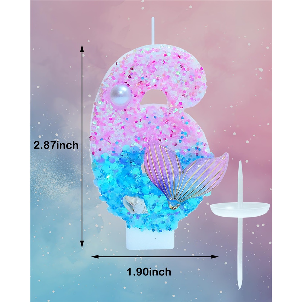 Mermaid Themed Birthday Candle – обзор и цена Candle Supplies In