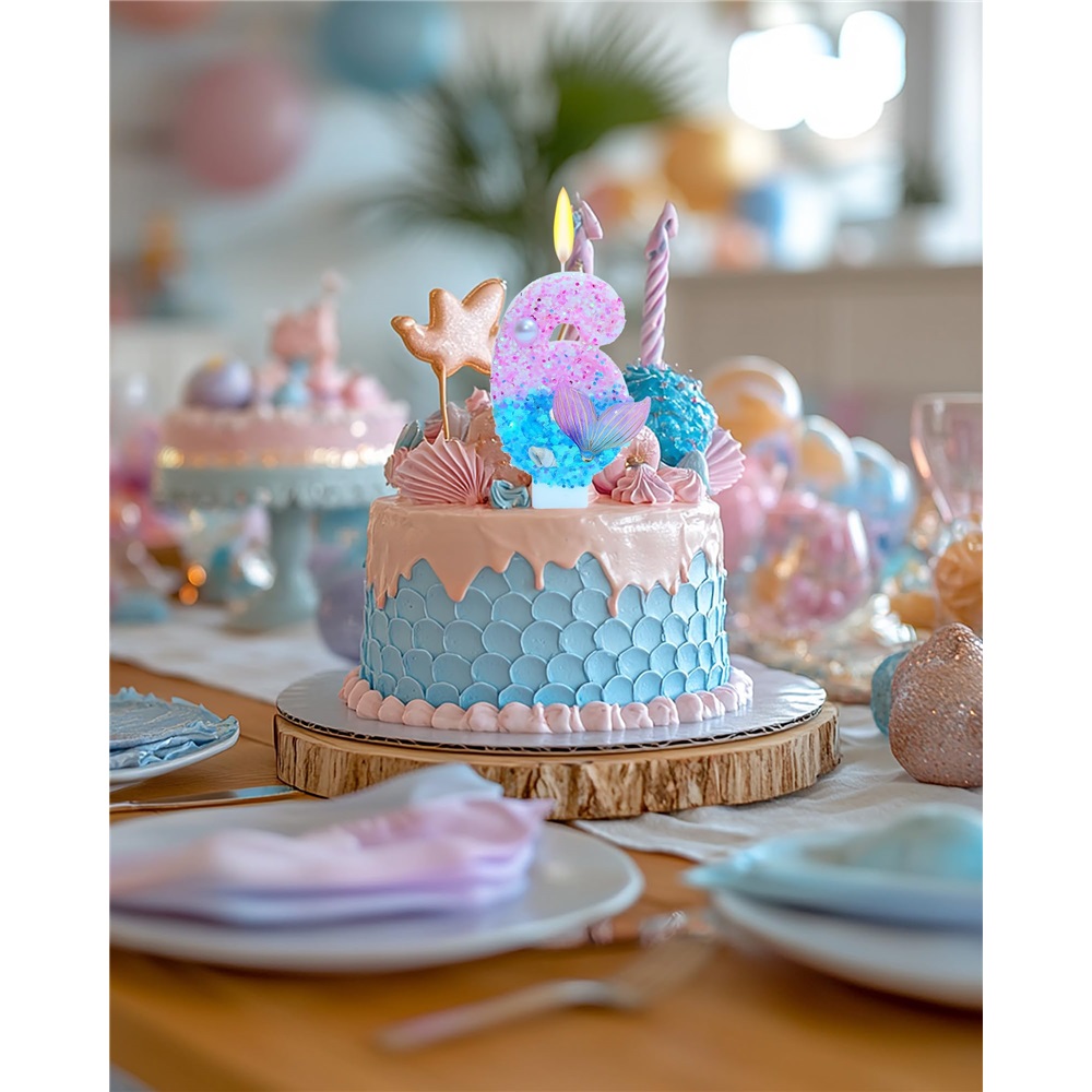 Mermaid Themed Birthday Candle – обзор и цена Candle Supplies In